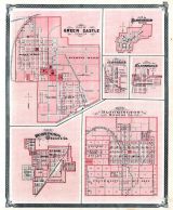 Green Castle, Bloomfield, Cloverdale, Bainbridge, Worthington, Bloomington, Indiana State Atlas 1876